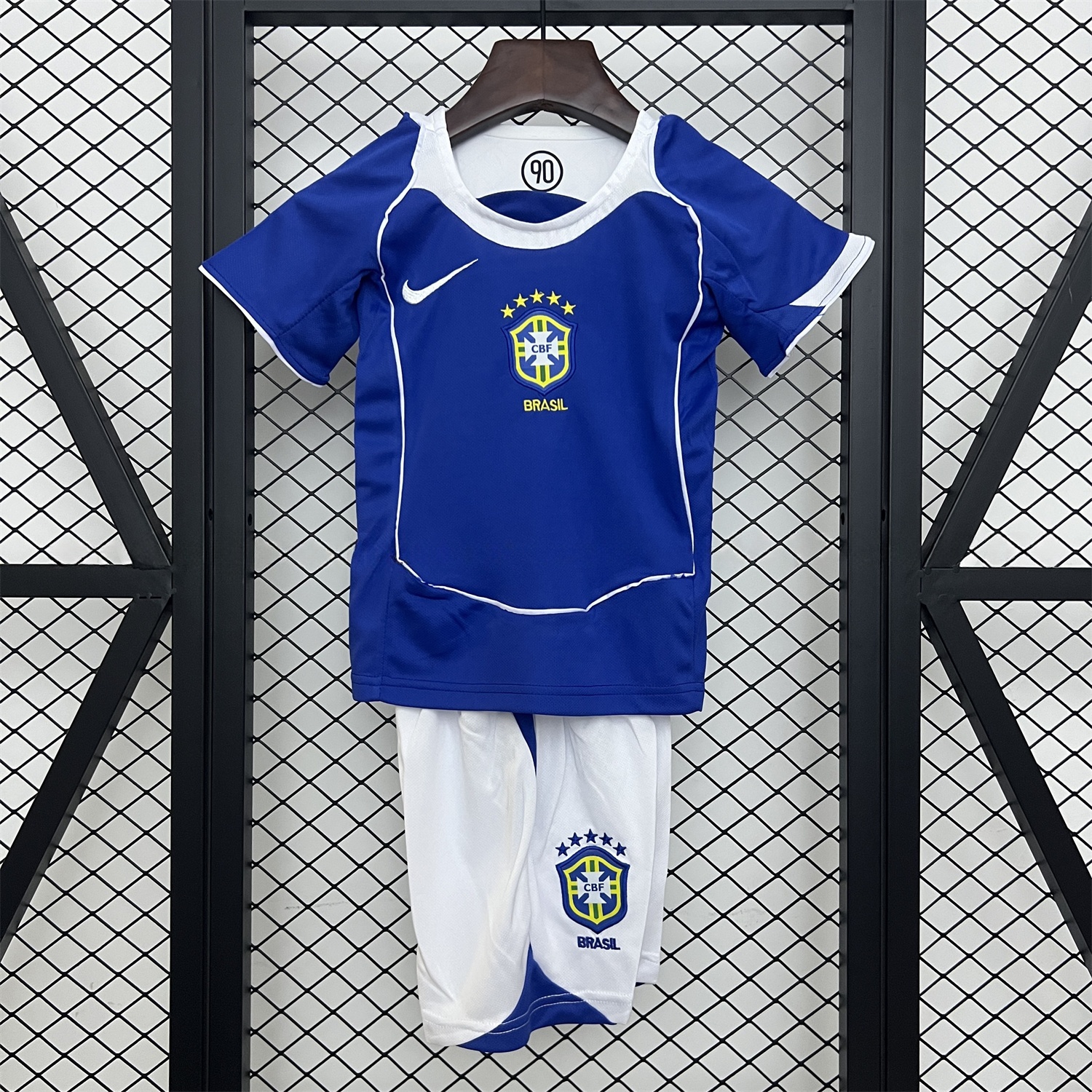 Retro Brazil 2004 Away Kids Kit - Unitedfutballjersey