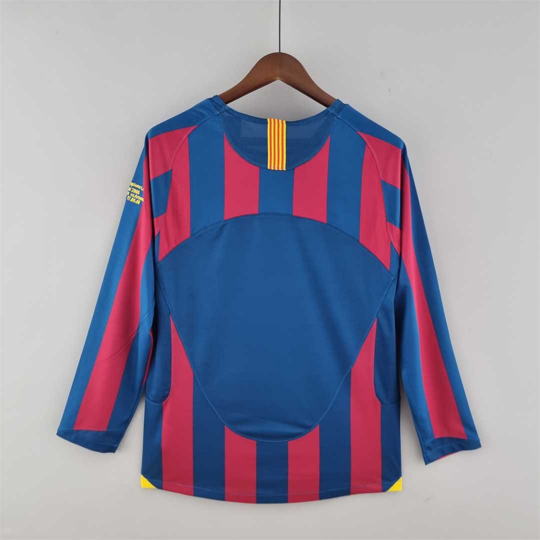 B.A.R.S.A Retro 05-06 Home Long Sleeve Jersey - UEFA Champions League Final - Unitedfutballjersey