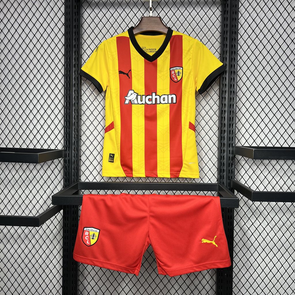 RC Lens 24-25 Home Stadium Kids Kit - Unitedfutballjersey