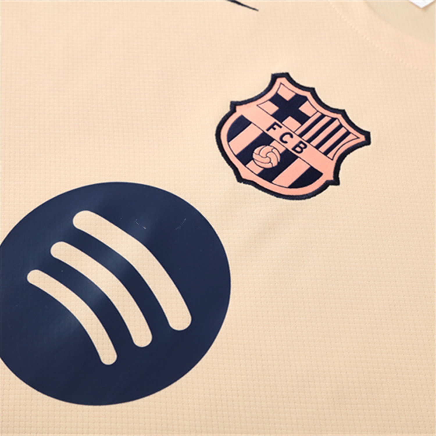 B.A.R.S.A 25-26 Kids Short-Sleeve Training Set - Beige Top & Blue Shorts - Unitedfutballjersey