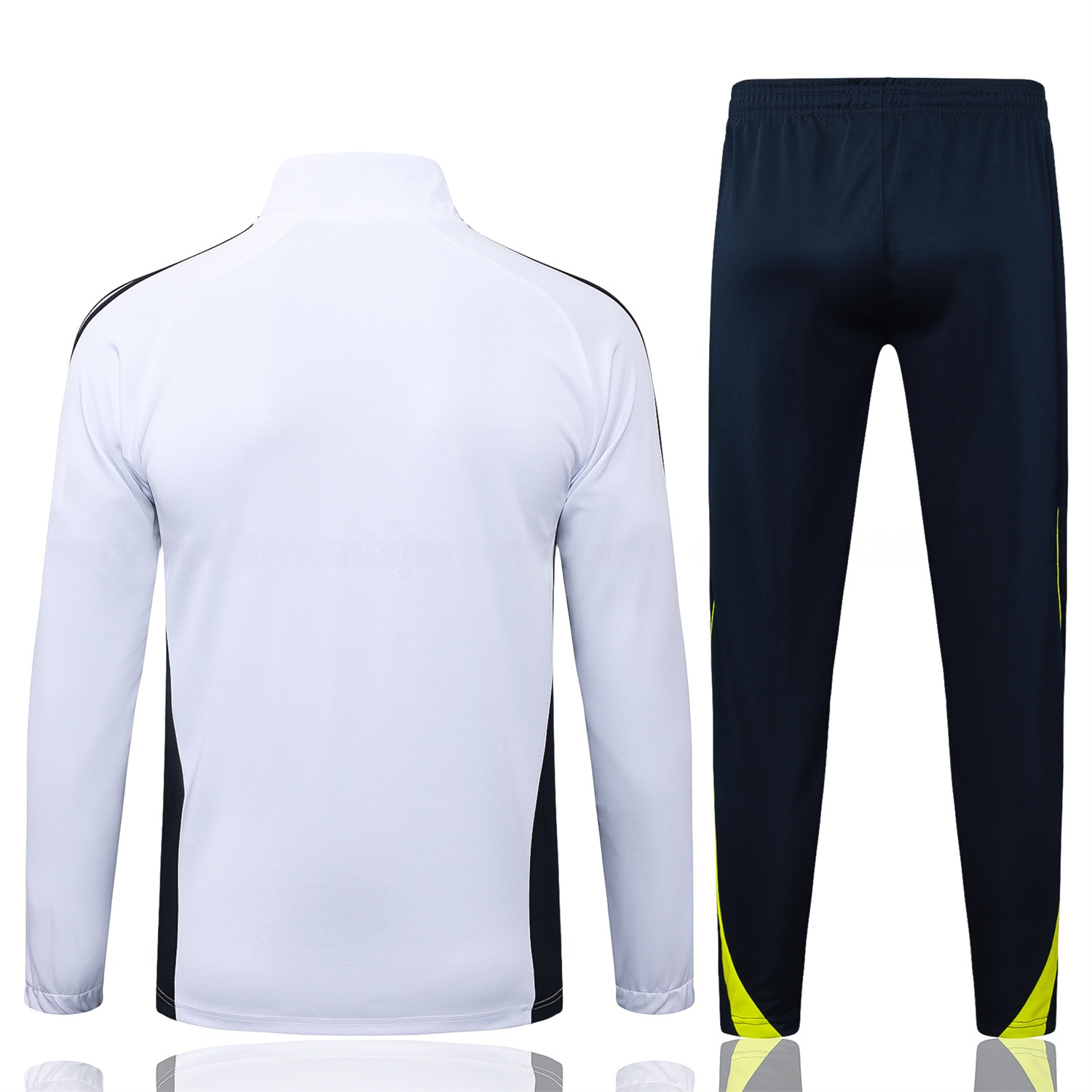 Real Madrid 25-26 Jacket Training Tracksuit - White Throwback Jackets & Black Pants - Unitedfutballjersey