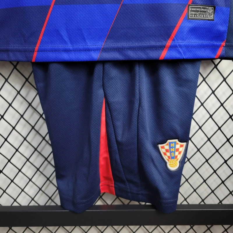 Croatia 2024 Away Stadium Kids Kit - Unitedfutballjersey