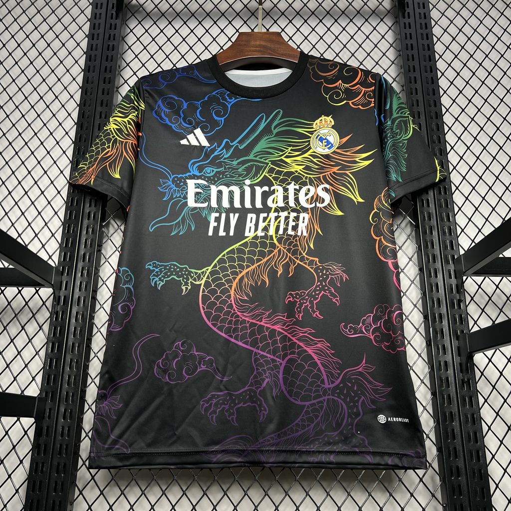 Real Madrid 24-25 Black Colorful Dragon Speical Jersey - Fans Version - Unitedfutballjersey