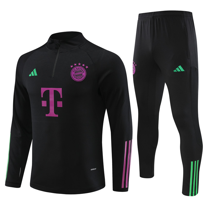 Bayern Munich 23-24 Black Long Sleeve Training Set - Unitedfutballjersey
