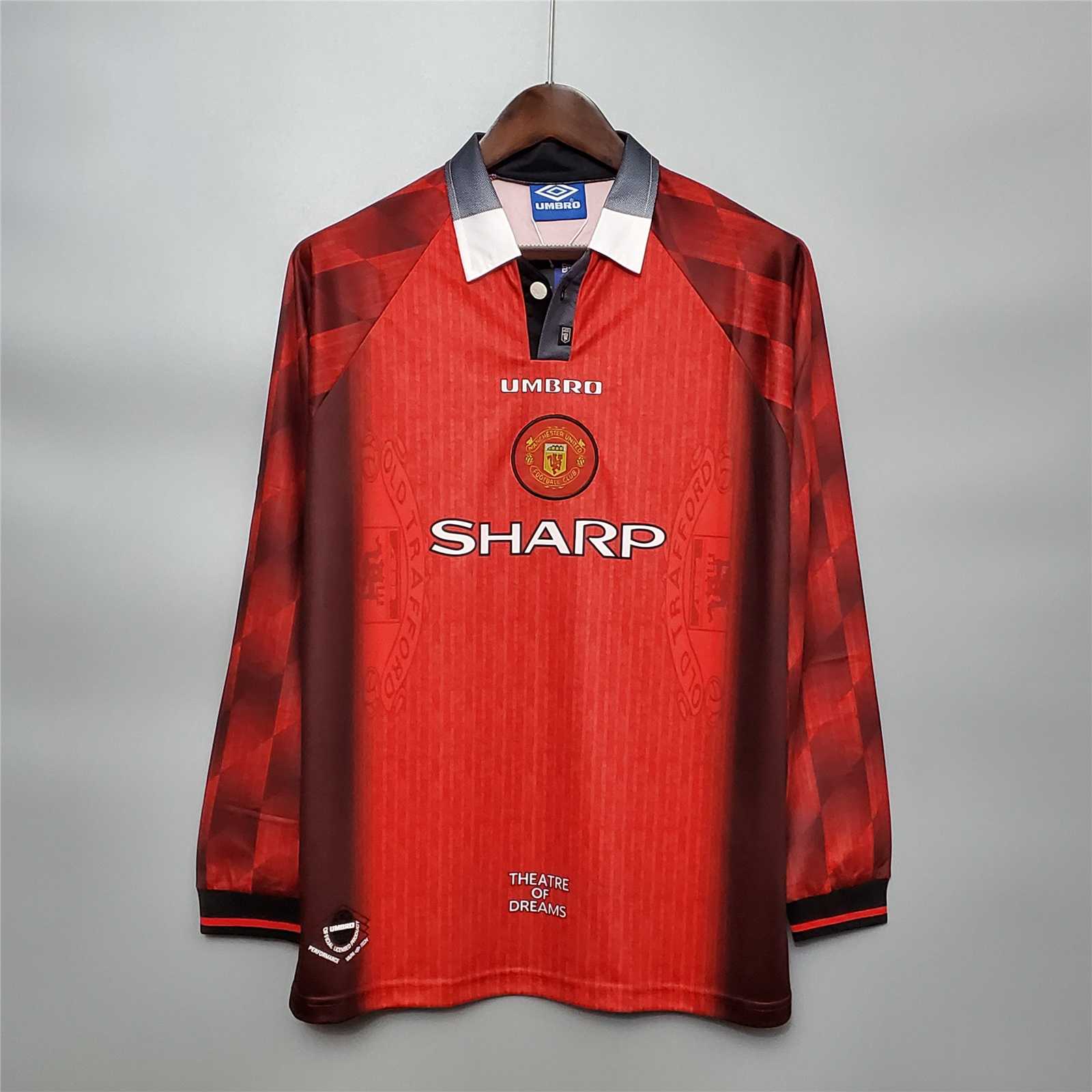 Retro Manchester United 96-97 Home Long Sleeve Jersey - Unitedfutballjersey