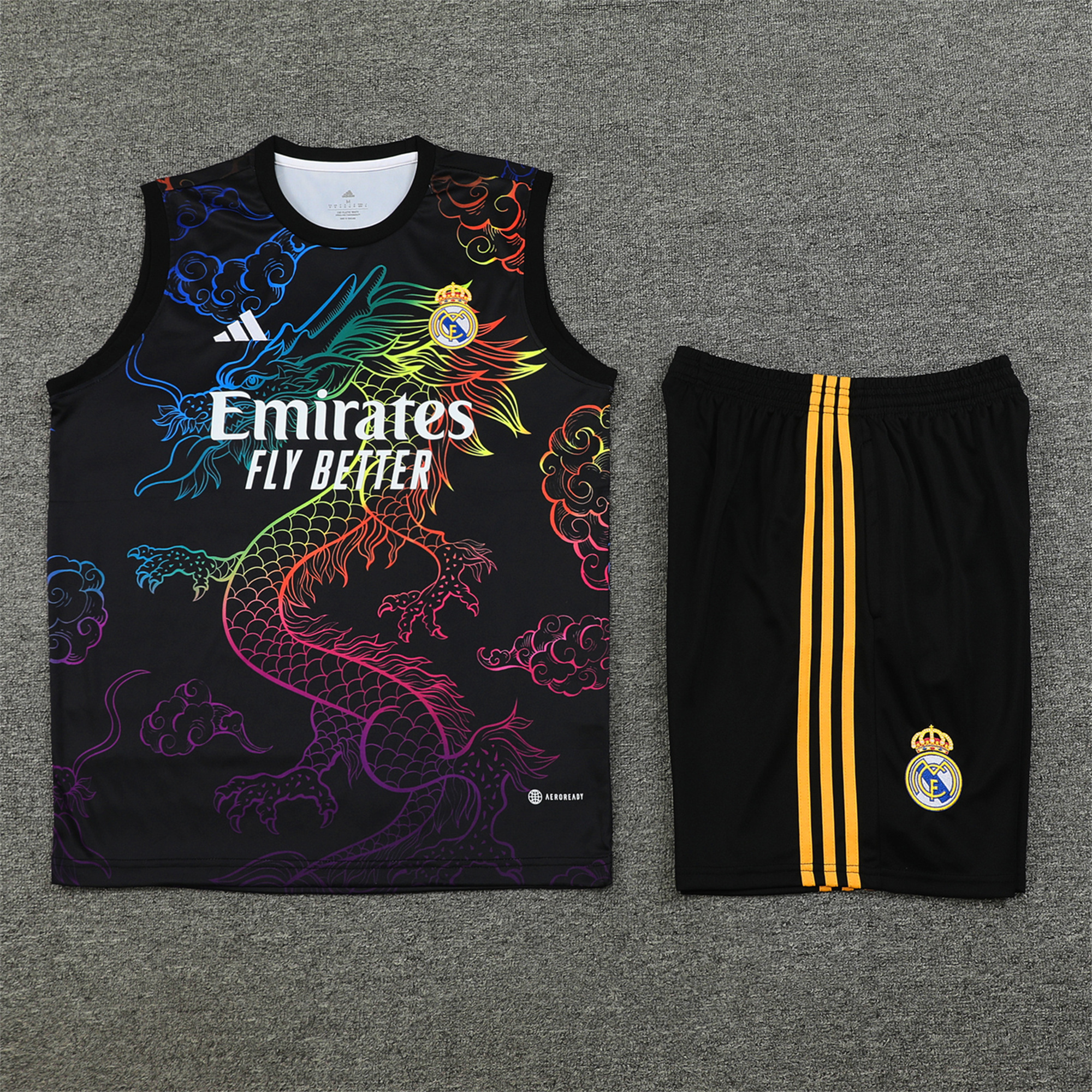 Real Madrid 24-25 Vest Training Set - Black Dragon - Unitedfutballjersey