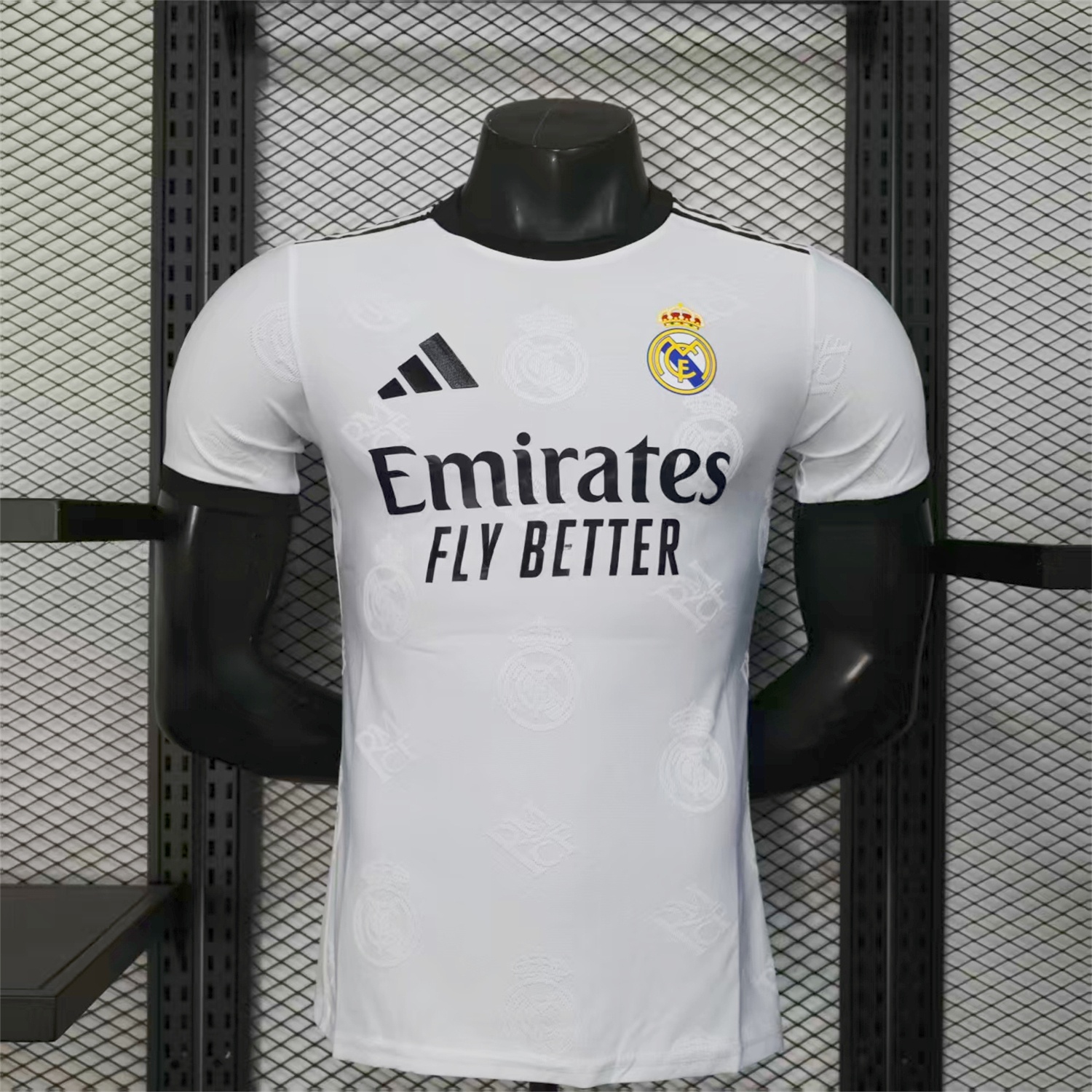 Real Madrid 25-26 White Team Logo Jacquard Special Jersey - Player Version - Unitedfutballjersey