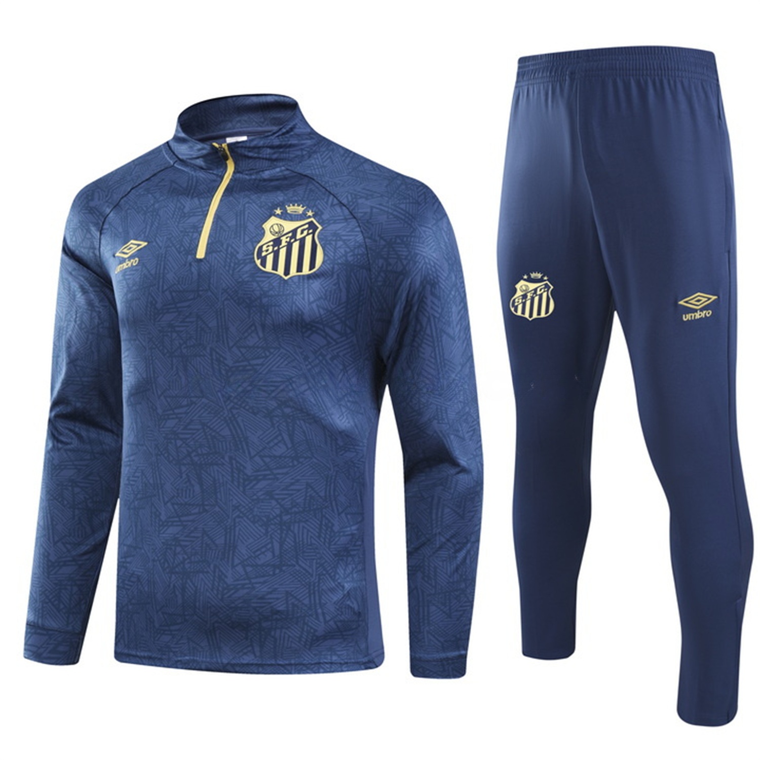 Santos 24-25 Long Sleeve Training Set - Deep Blue - Unitedfutballjersey