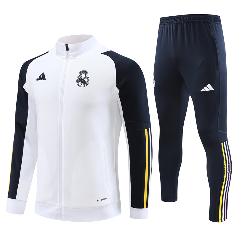 Real Madrid 23-24 Jacket Training Tracksuit - White - Unitedfutballjersey