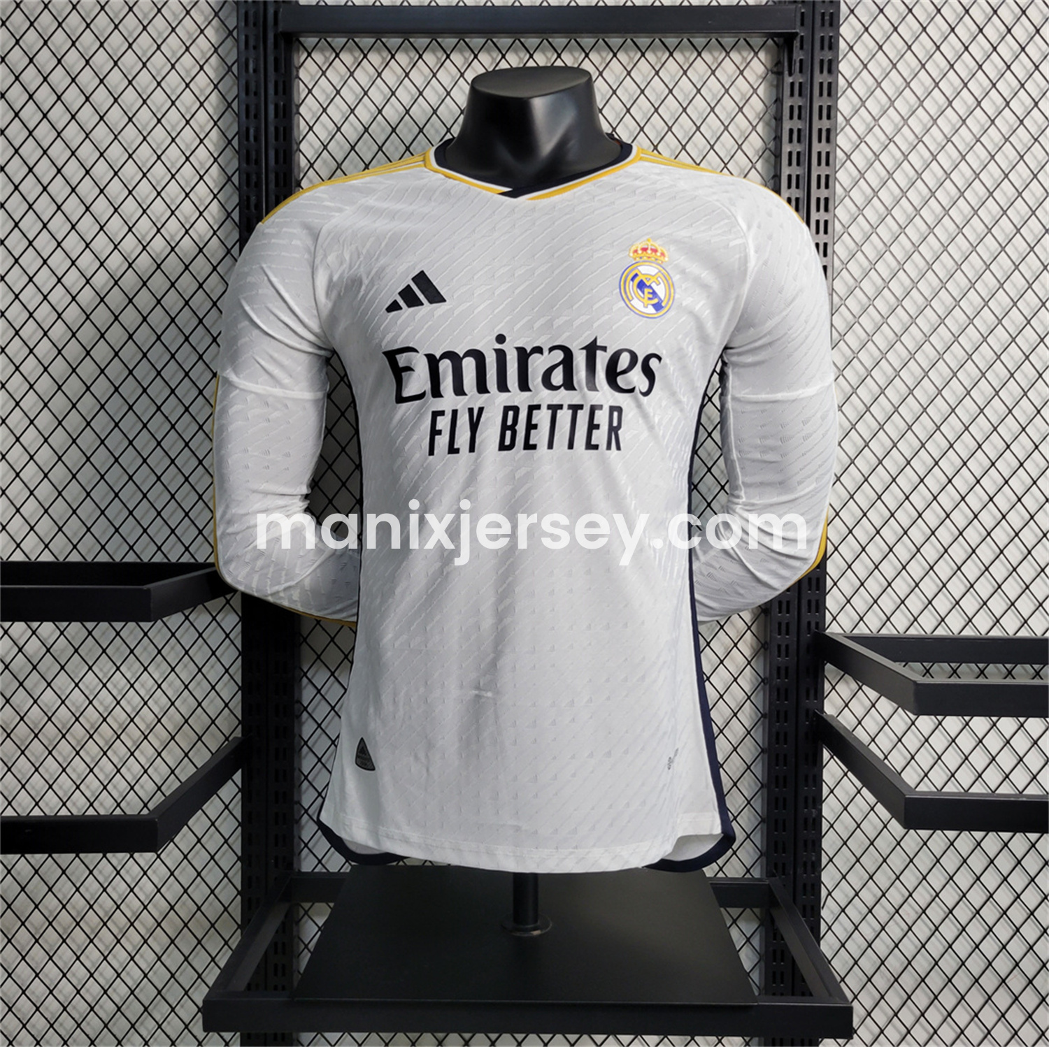 Retro Real Madrid 2023-24 Home Long Sleeves Jersey - Player Version - Unitedfutballjersey