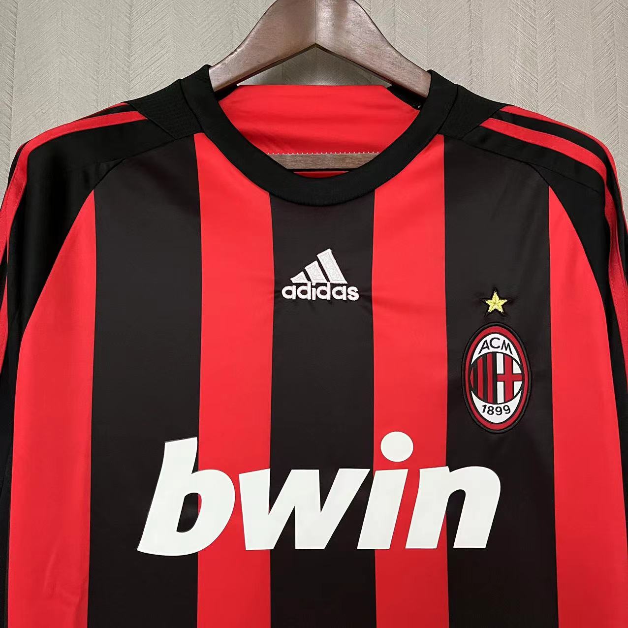 Retro AC Milan 2008-09 Home Long Sleeve Jersey - Unitedfutballjersey