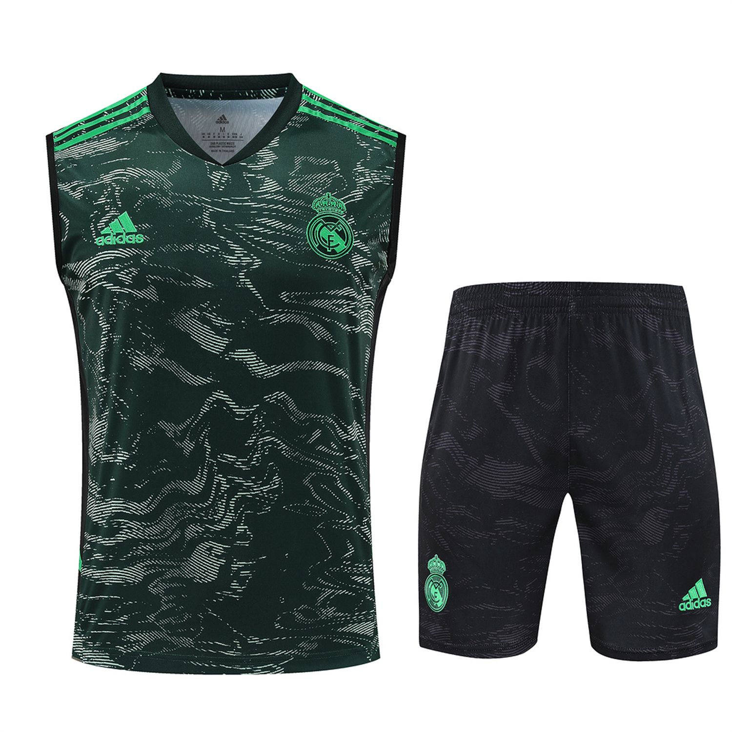 Real Madrid 23-24 Green Training Vest Suit - Unitedfutballjersey