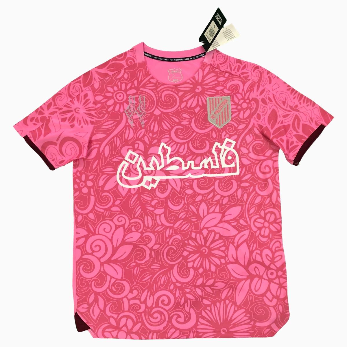 FC Palestina 23-24 Pink Patterned Jersey with Arabic - Unitedfutballjersey