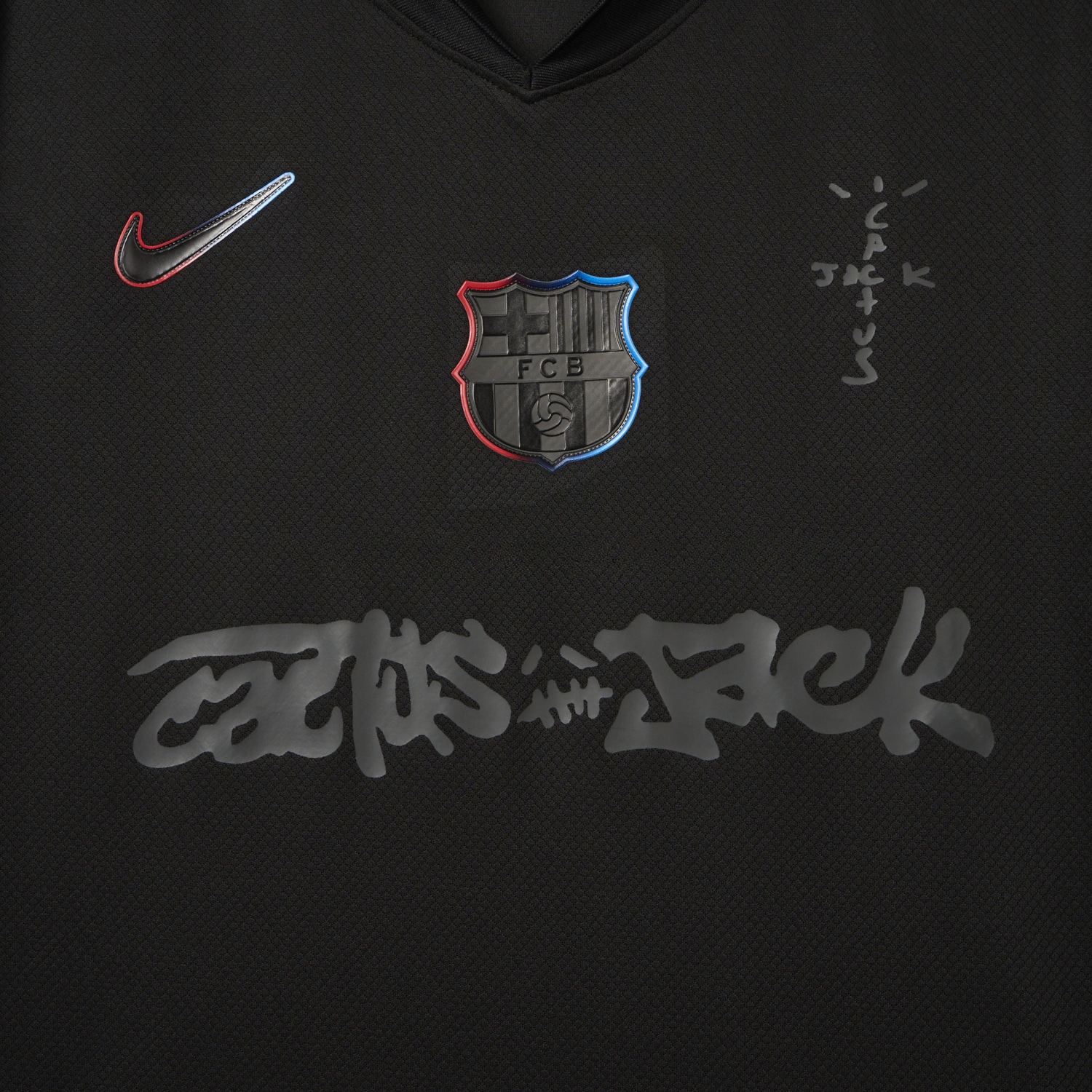B.A.R.S.A x Travis Scott 24-25 Away Pure Black Jersey - Fans Version - Unitedfutballjersey