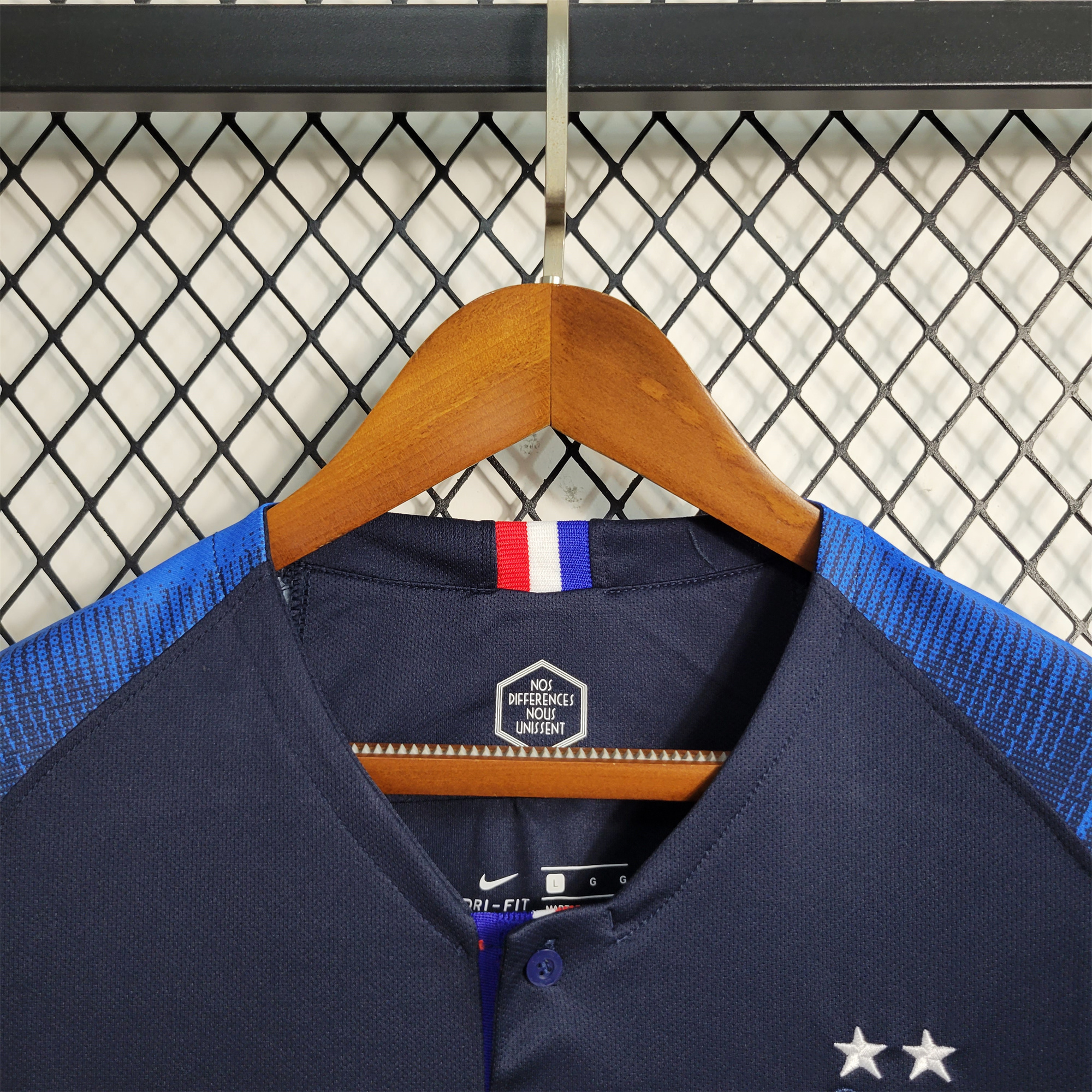 Retro France 2018 Home Stadium Long Sleeve Jersey - Unitedfutballjersey