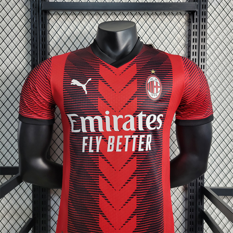 AC Milan 23-24 Home Stadium Jersey - Player Version - Unitedfutballjersey