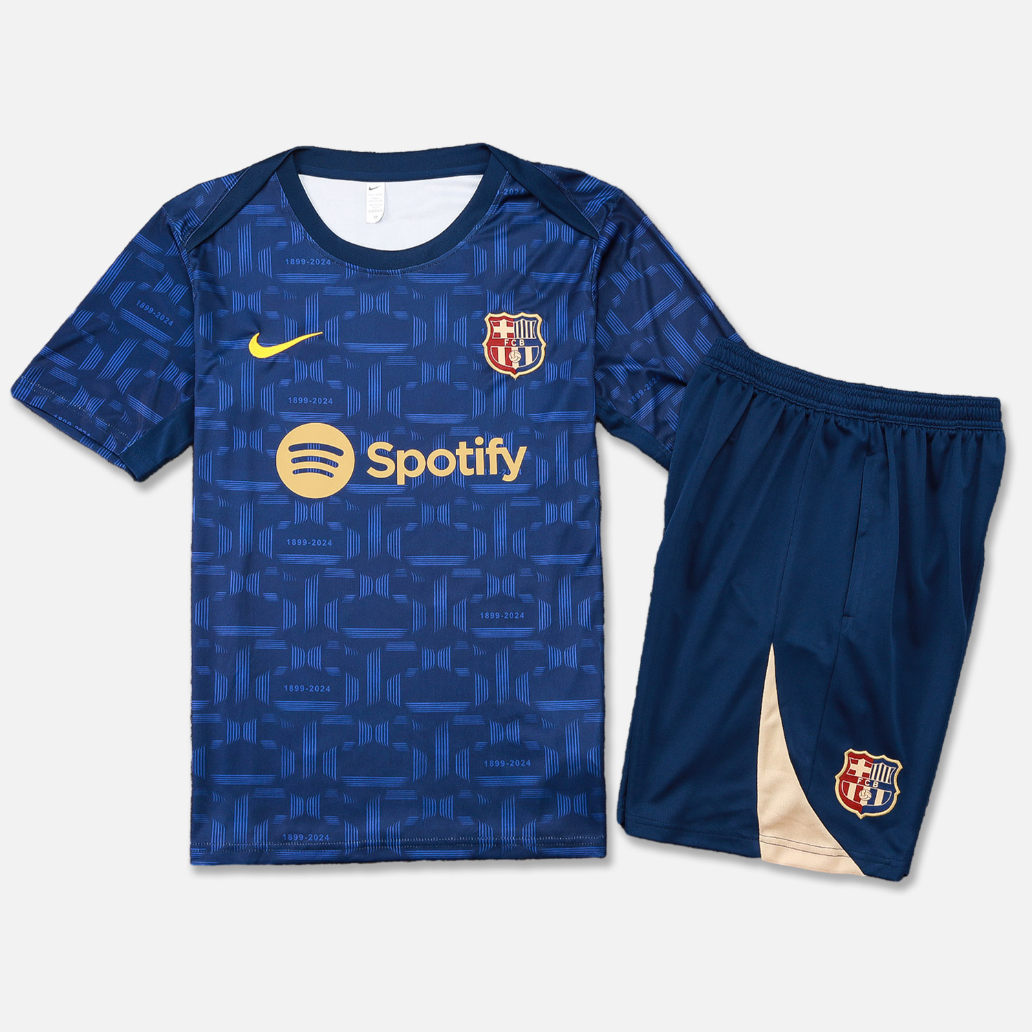 Barcelona 24-25 Short-Sleeve Training Set - Royal Blue Top & Shorts - Unitedfutballjersey