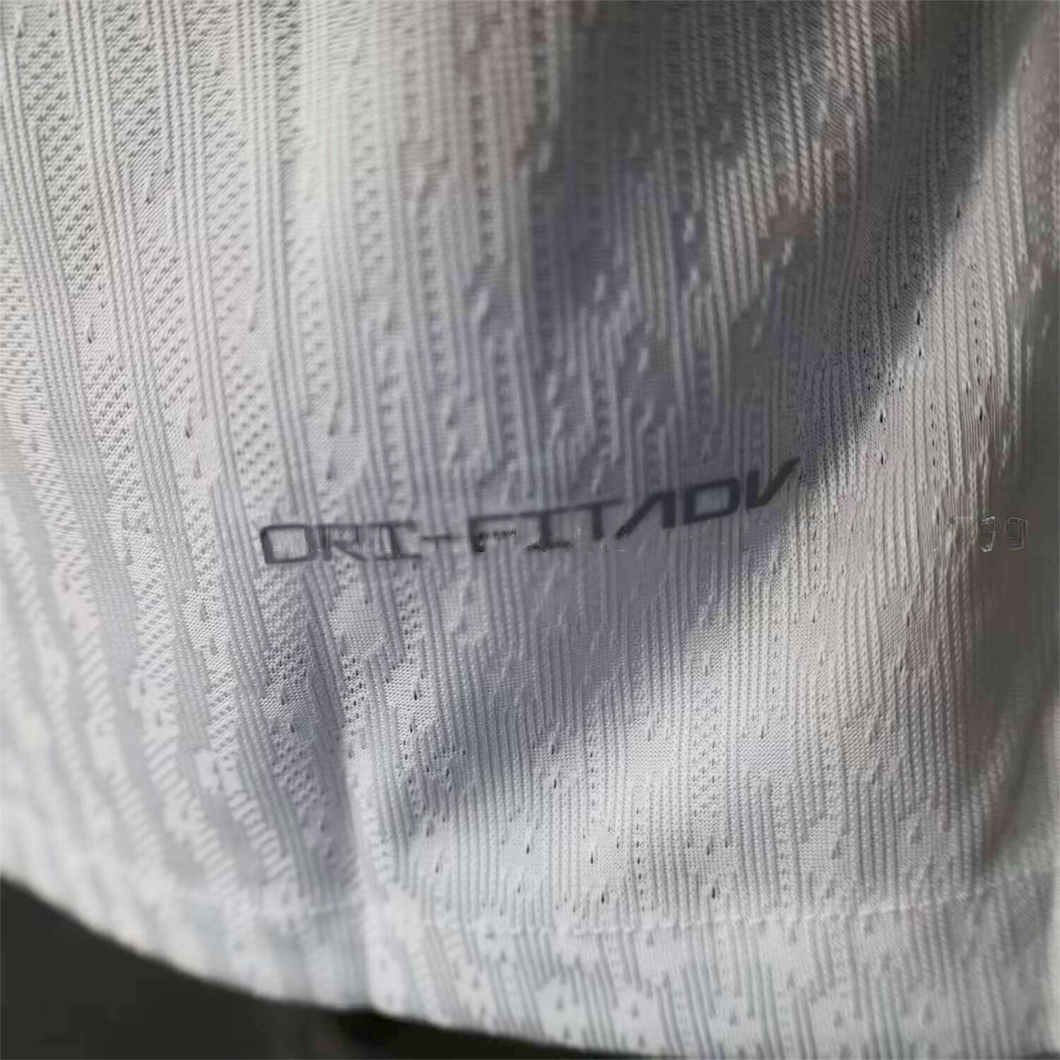 B.A.R.S.A 25-26 White Jersey with Red Blue Ink Horizontal Stripes Jersey - Player Version - Unitedfutballjersey