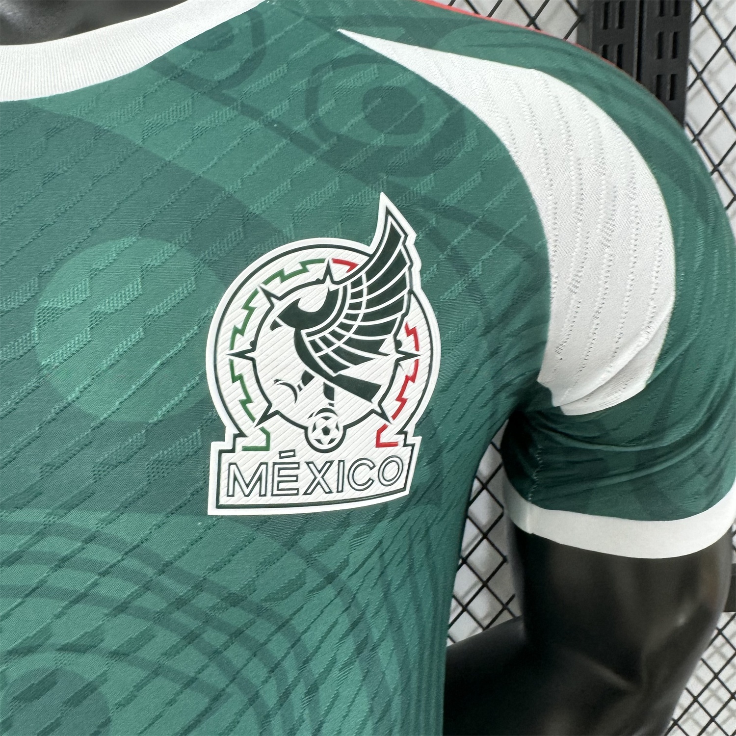 Mexico 25-26 Green Human Face Shaped Pattern Special Jersey - Player Version - Unitedfutballjersey