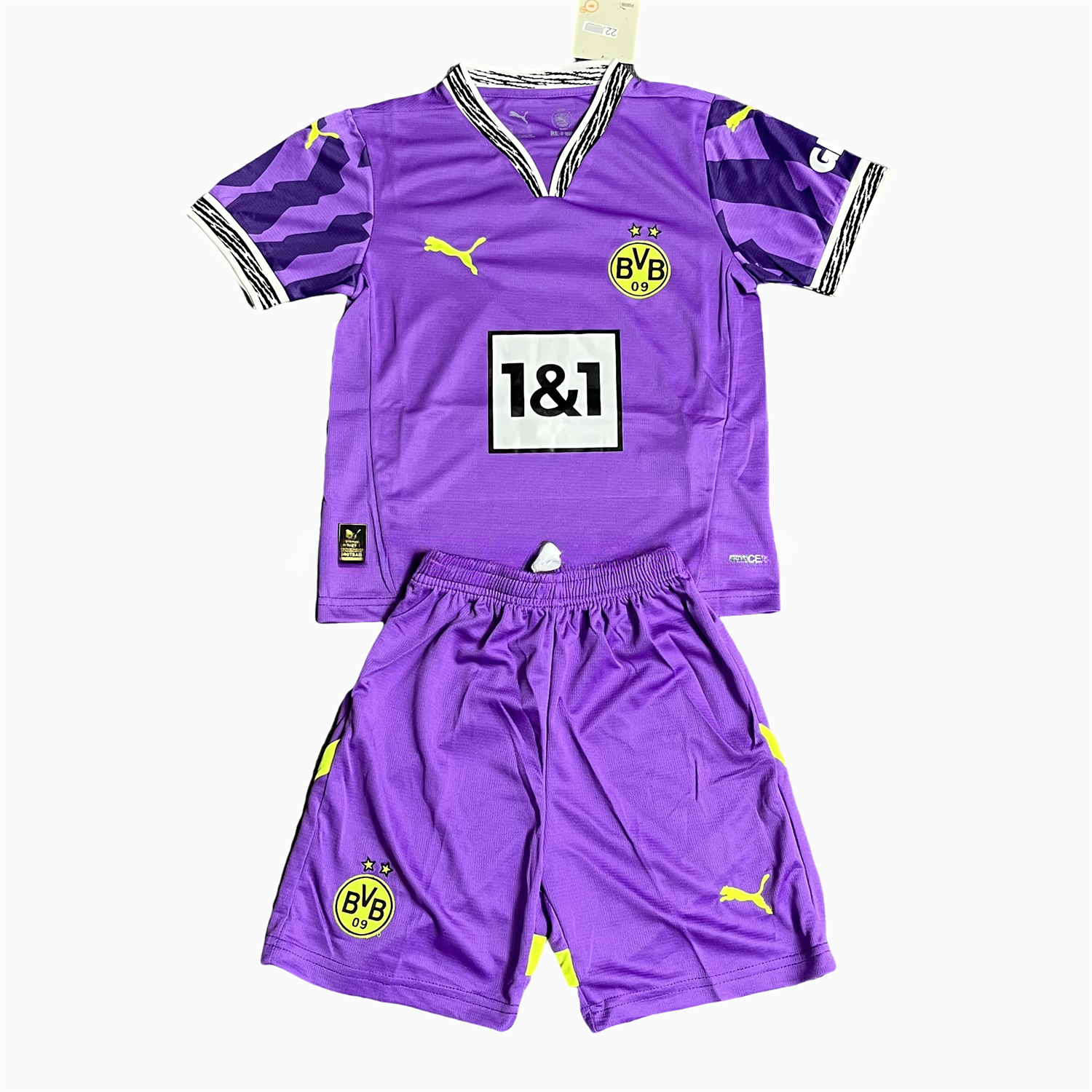 Dortmund 24-25 Purple Goalkeeper Special Edition Kids Kit - Unitedfutballjersey
