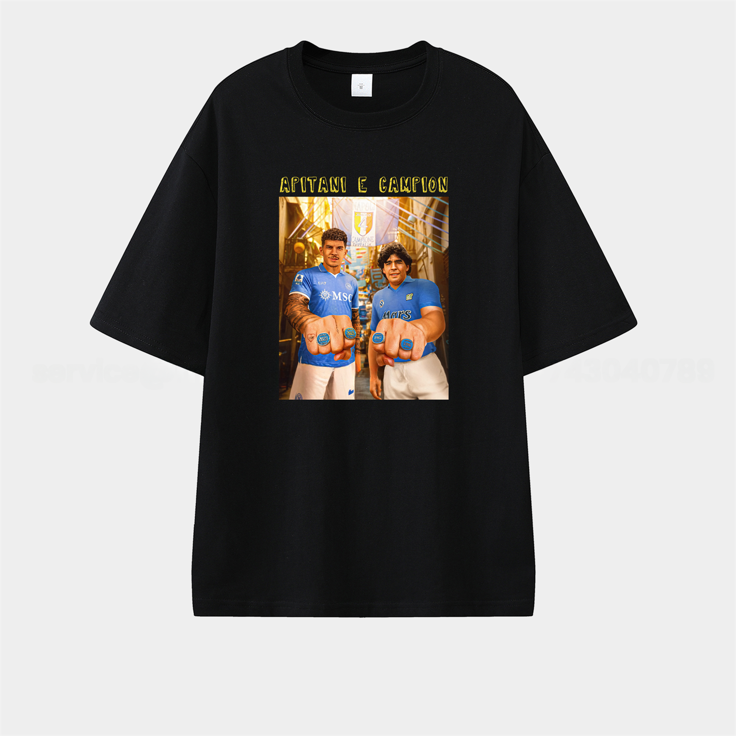 Napoli Apitani E Campion 2025 Unisex Pure Cotton T-shirt - Unitedfutballjersey