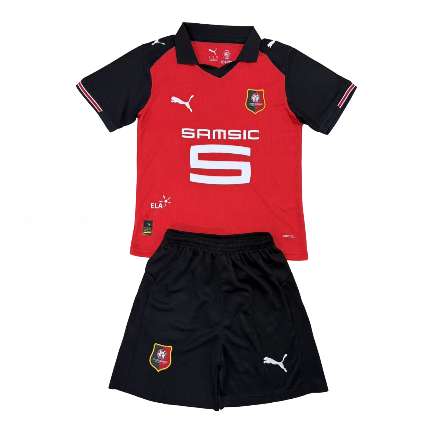 Stade Rennais 25-26 Home Men's Adult Jersey Set - Fans Version - Unitedfutballjersey