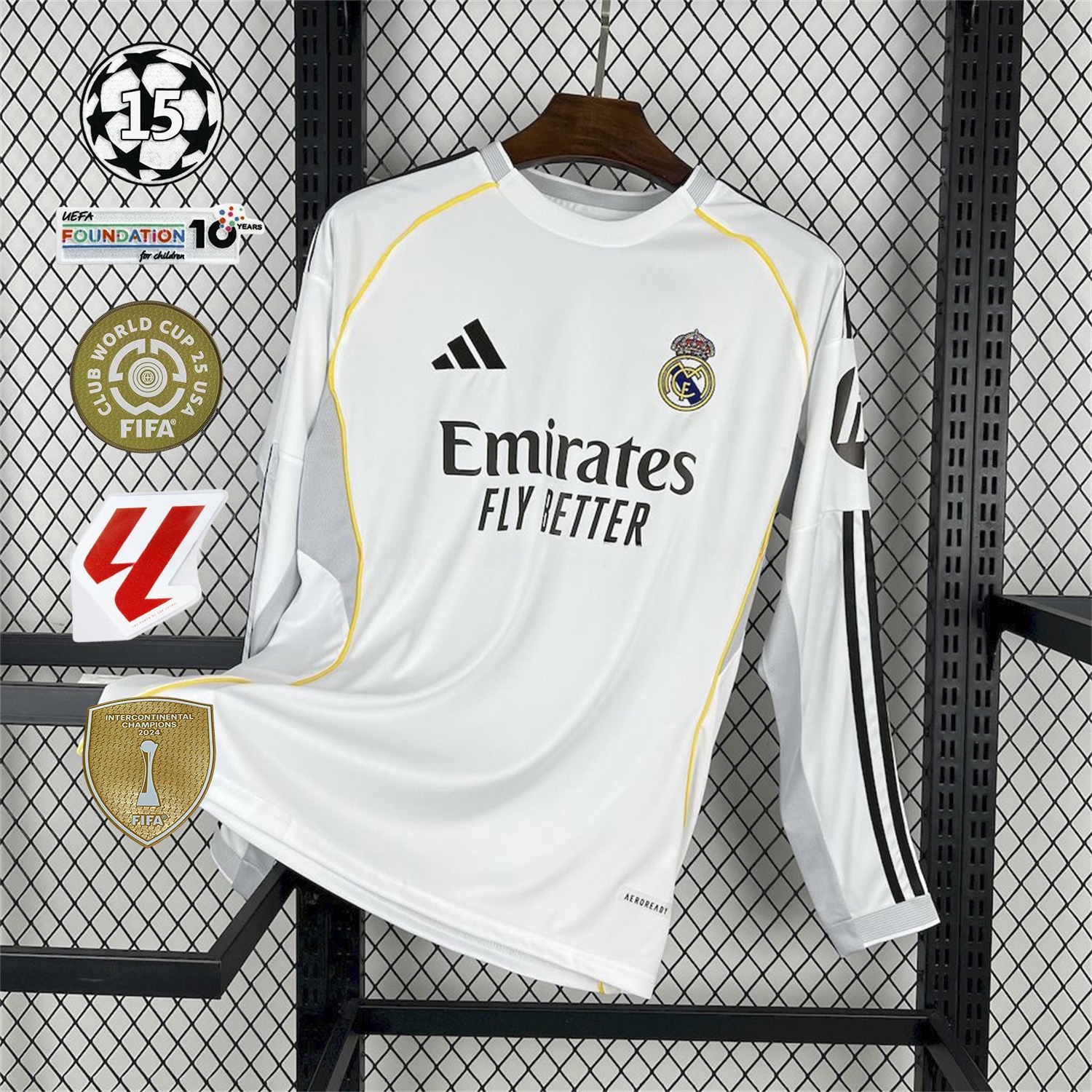 Real Madrid 25-26 Home Long Sleeves Jersey - Fans Version - Unitedfutballjersey