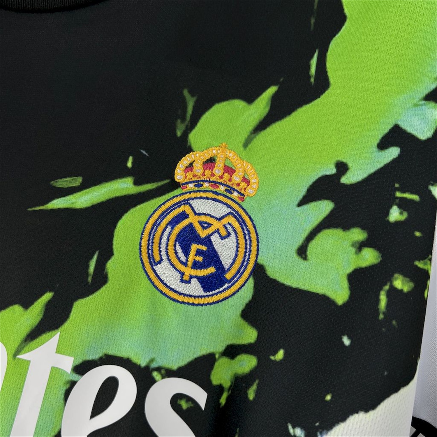 Real Madrid 25-26 Black Green Colorful Training Jersey - Fans Version - Unitedfutballjersey