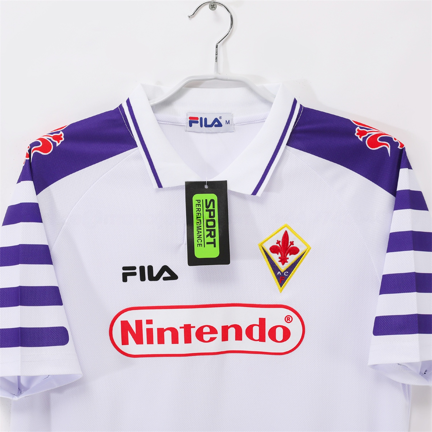 Retro Fiorentina 1998-99 Away White Jersey - Unitedfutballjersey