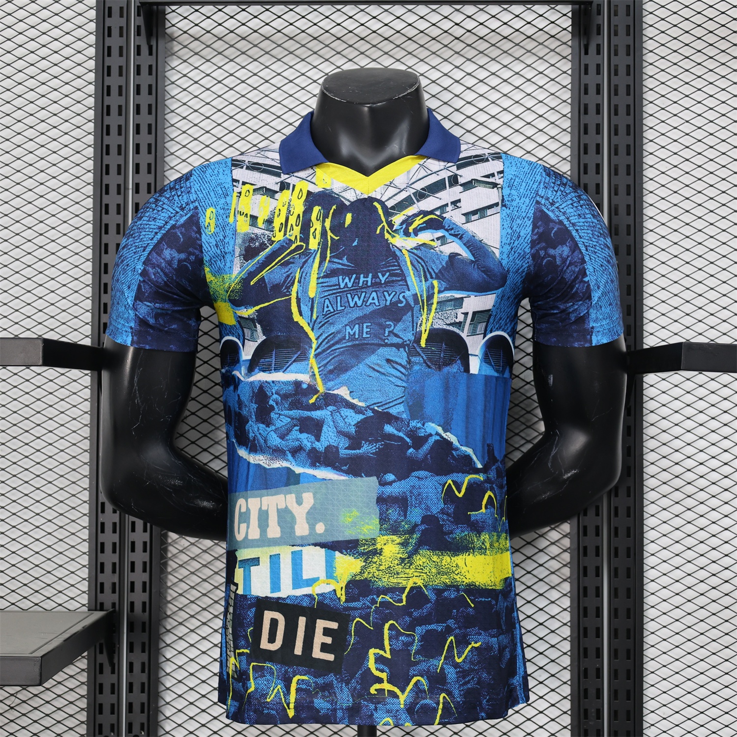 Manchester City 24-25 Blue Graffiti Special Edition Jersey - Player Version - Unitedfutballjersey