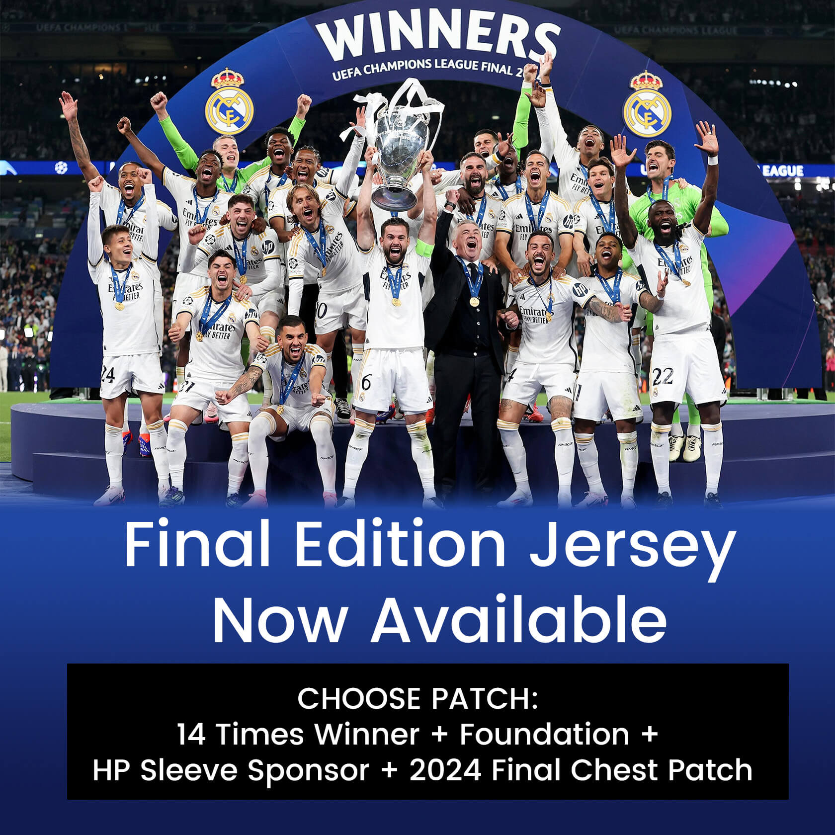 Real Madrid 23-24 Home Stadium Jersey - Player Version - Unitedfutballjersey