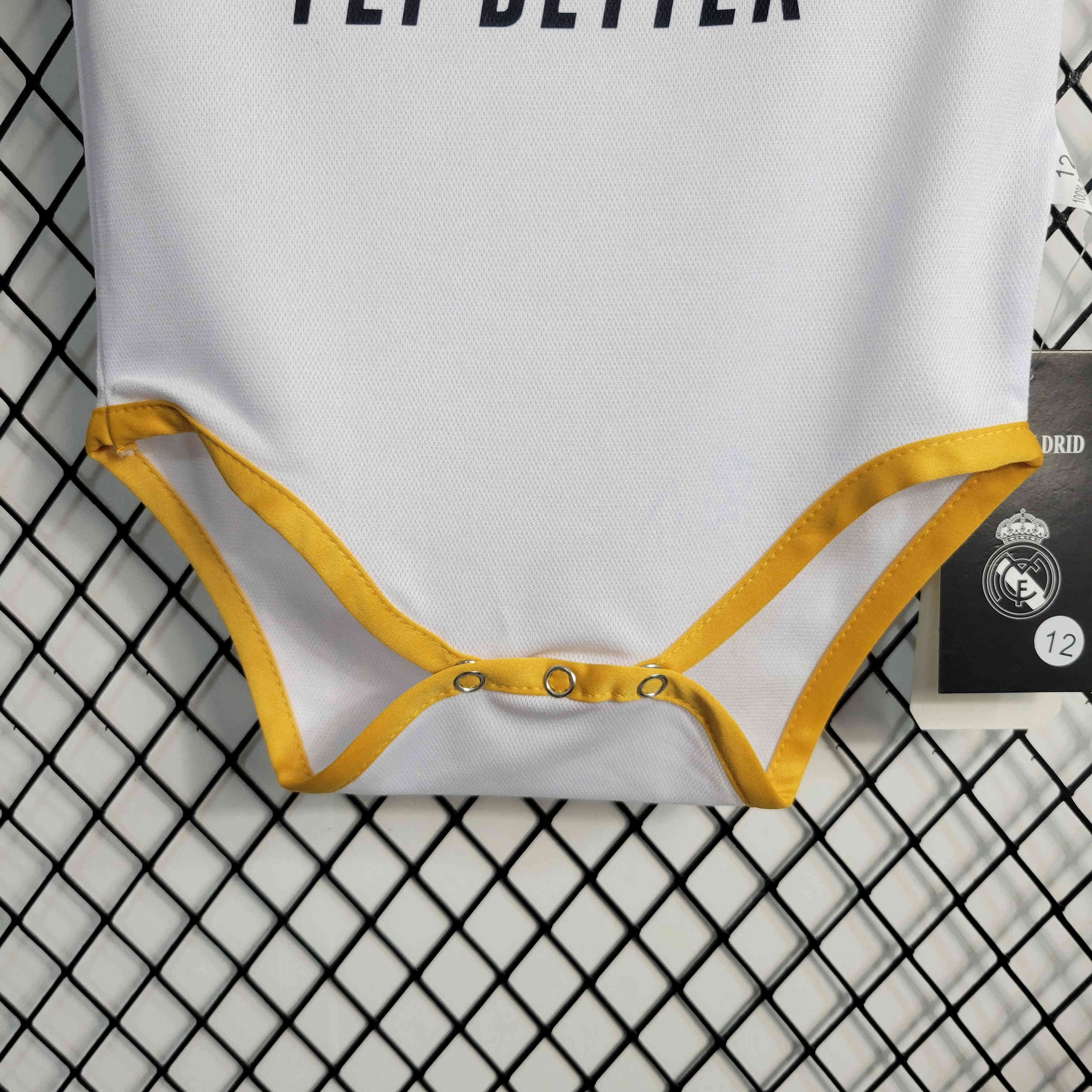 23-24 Real Madrid Home Baby Kit Crawling Suit Size 9-12 - Unitedfutballjersey