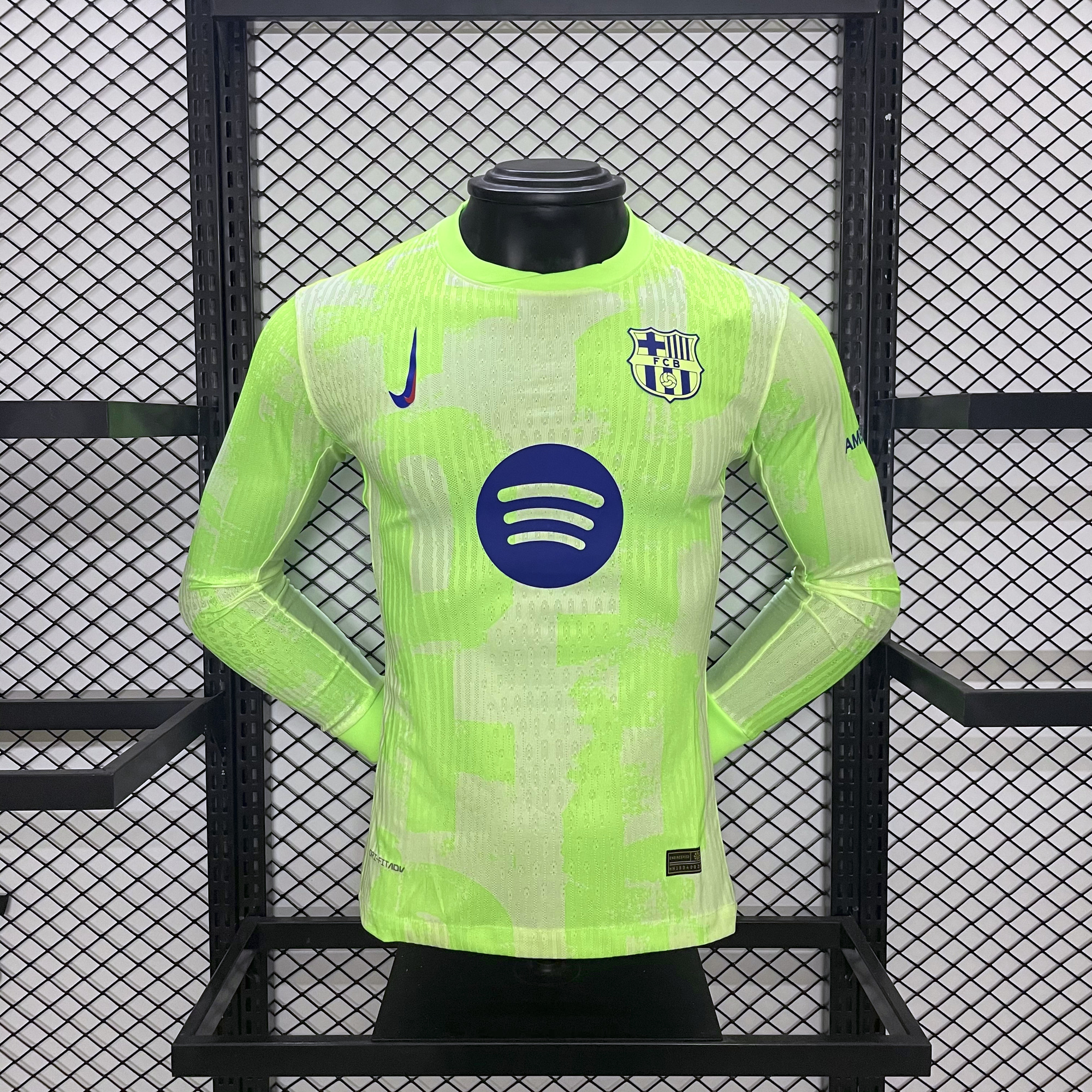 Barcelona 24-25 Third Long Sleeve Jersey with Big Logo - Player Version - Unitedfutballjersey