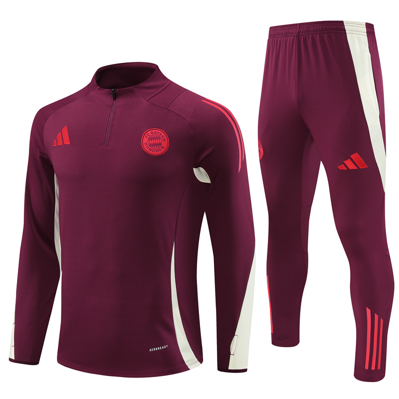 Bayern Munich 24-25 Long Sleeve Training Set - Red - Unitedfutballjersey