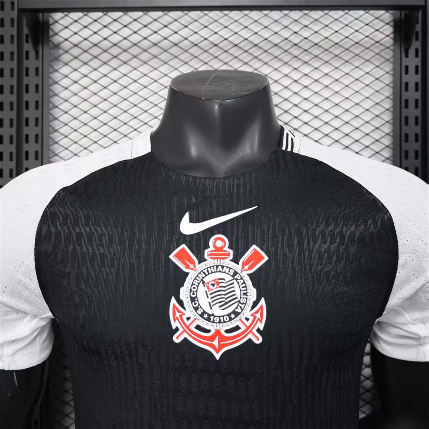 Corinthians 25-26 Black Away Jersey - Player Version - Unitedfutballjersey