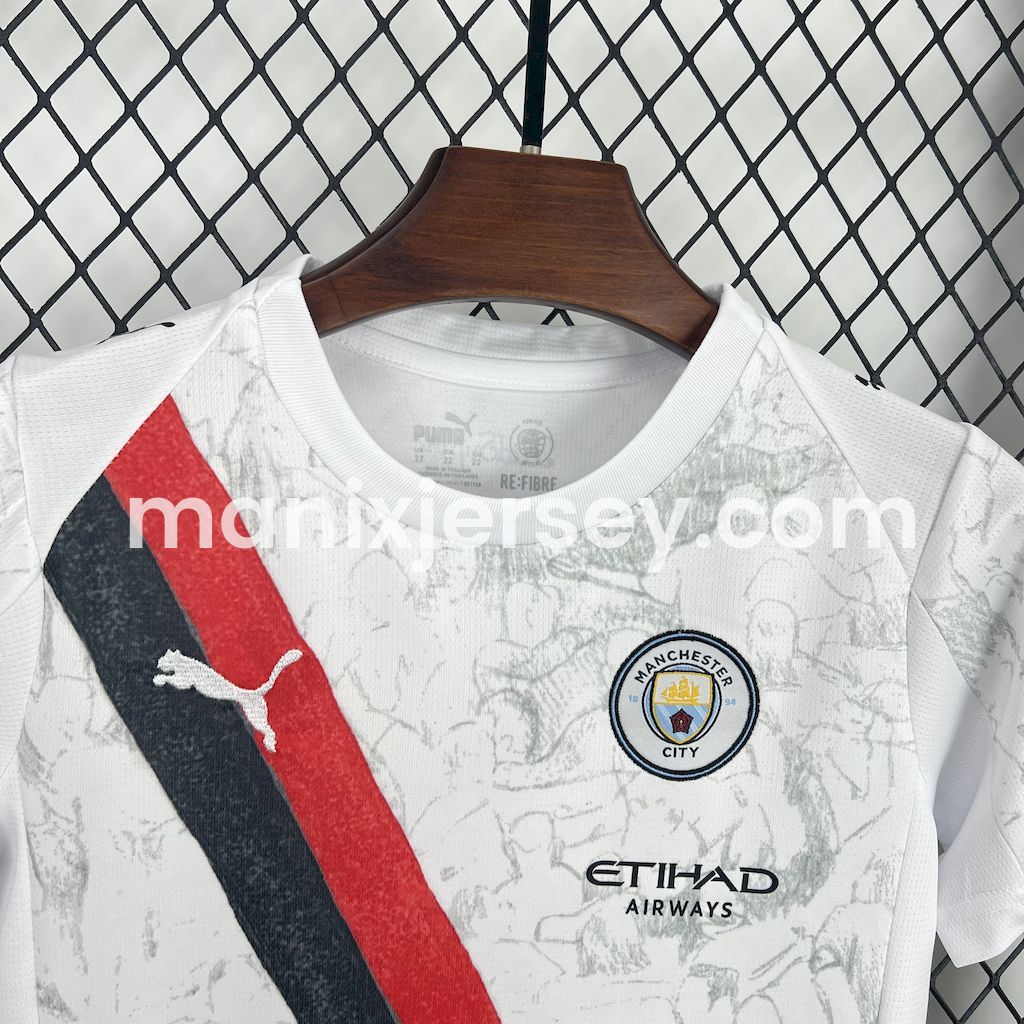 Manchester City 25-26 Away Kids Kit - Unitedfutballjersey