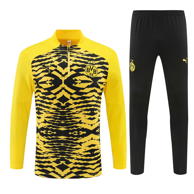 Dortmund 24-25 Long Sleeve Training Set - Yellow Camouflage - Unitedfutballjersey