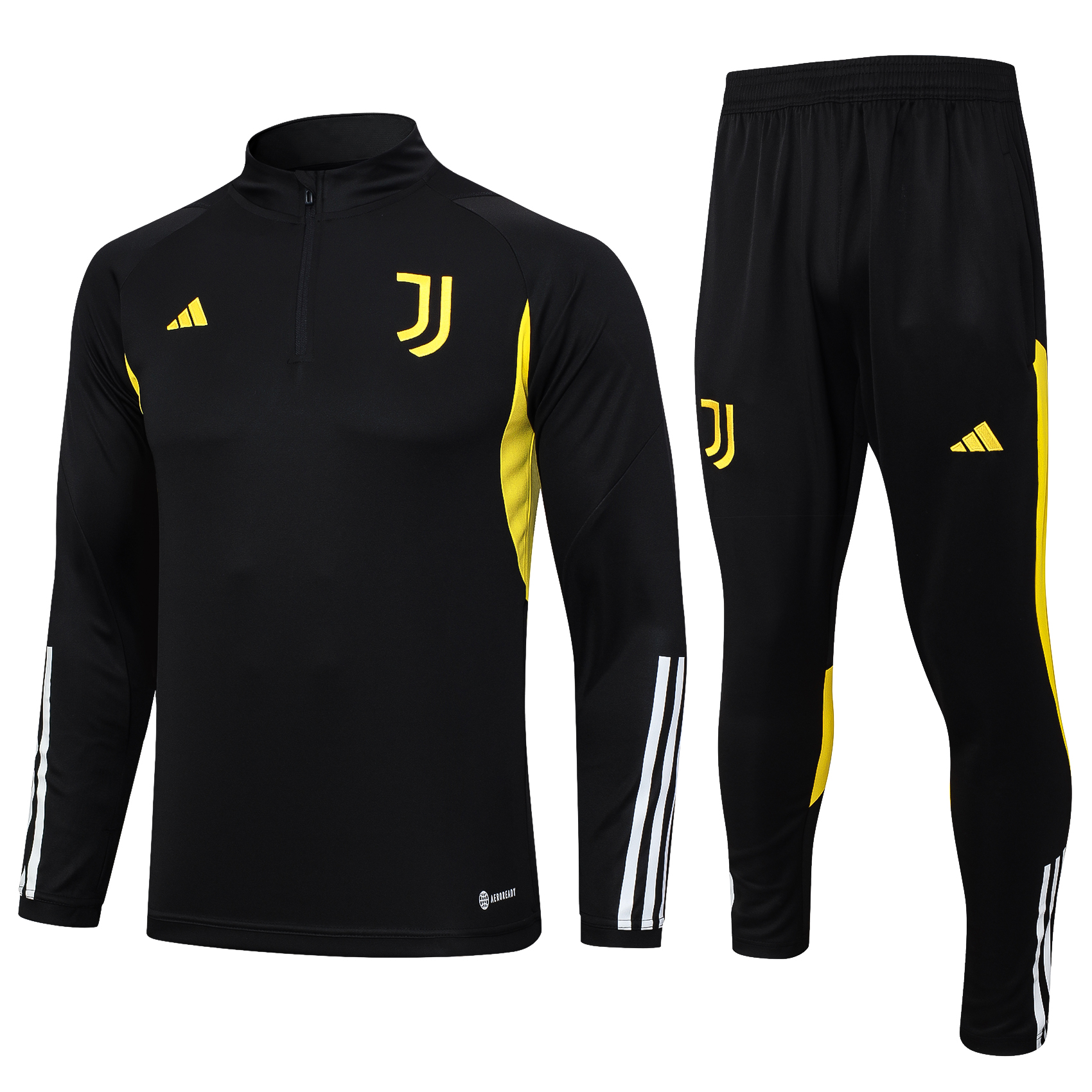 Juventus 23-24 Kids Long Sleeve Training Set Black - Unitedfutballjersey