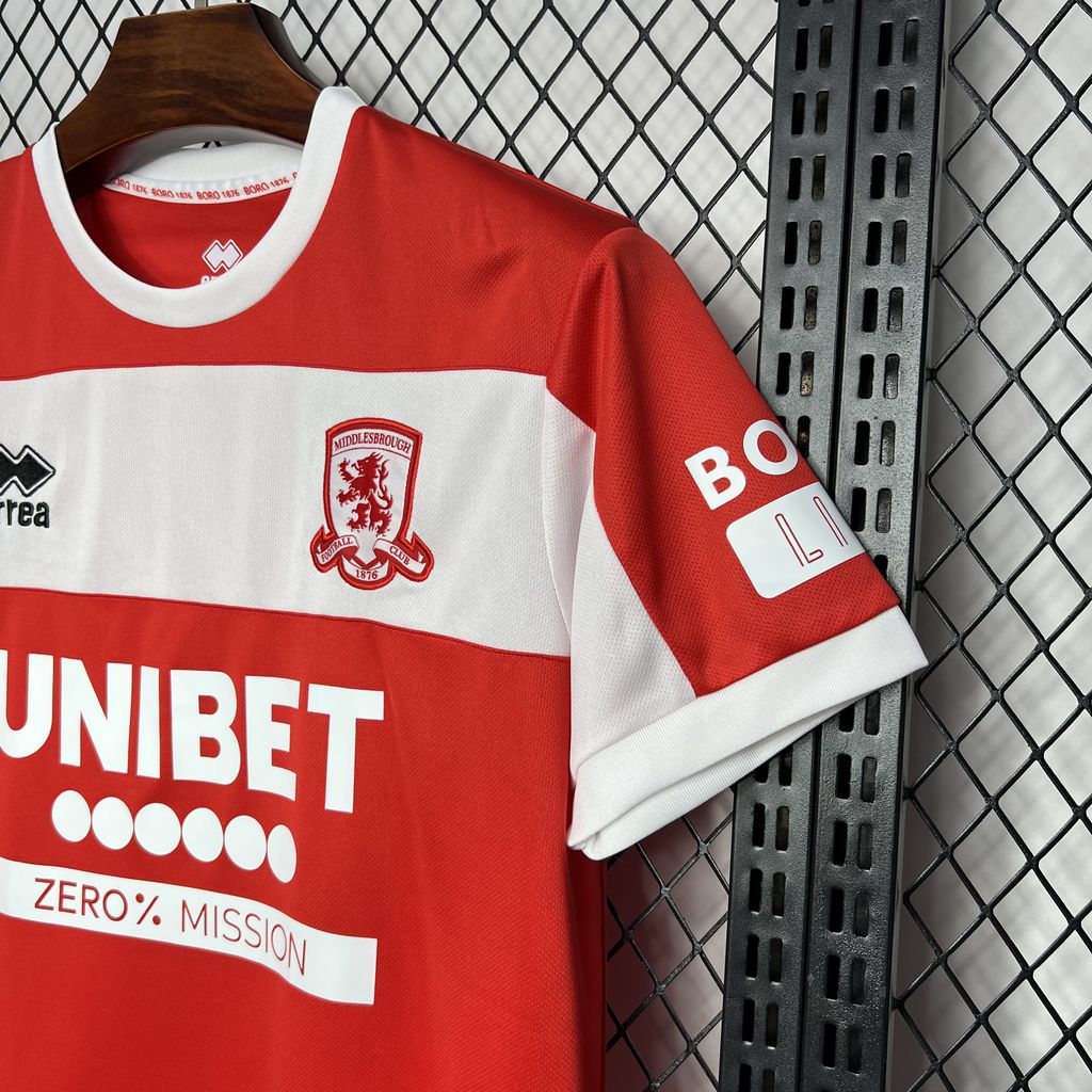 Middlesbrough 24-25 Home Stadium Jersey - Fans Version - Unitedfutballjersey