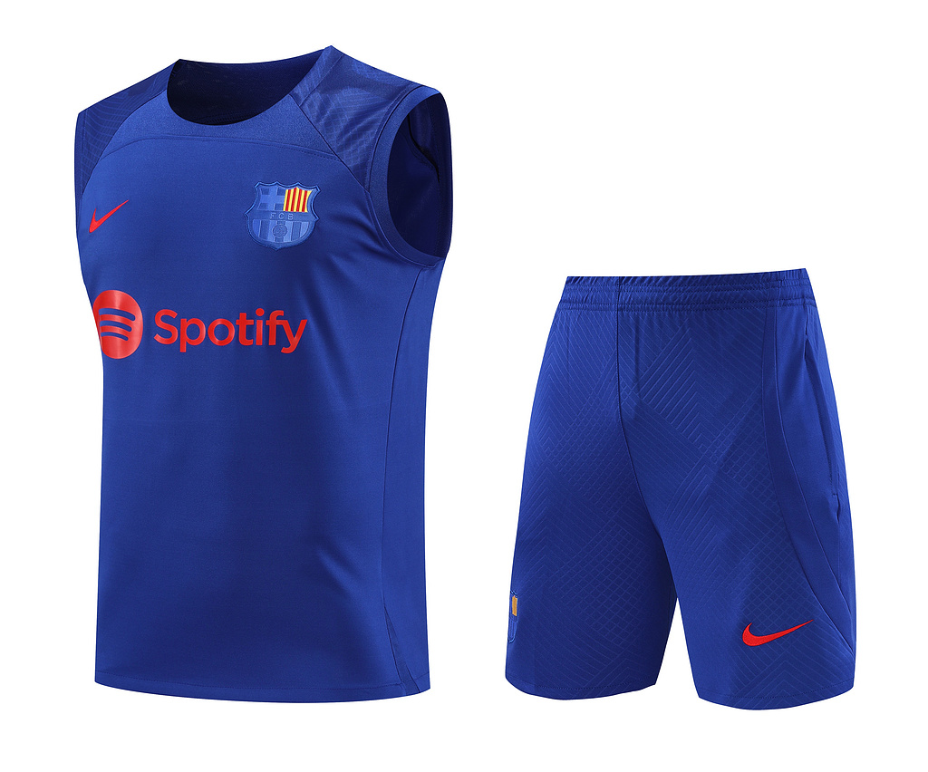 23/24 B.A.R.S.A Blue Training Vest Suit - Unitedfutballjersey