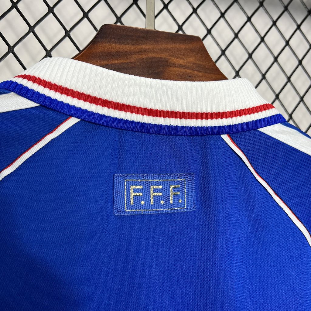 Retro France 1998 Home Stadium Jersey - Unitedfutballjersey