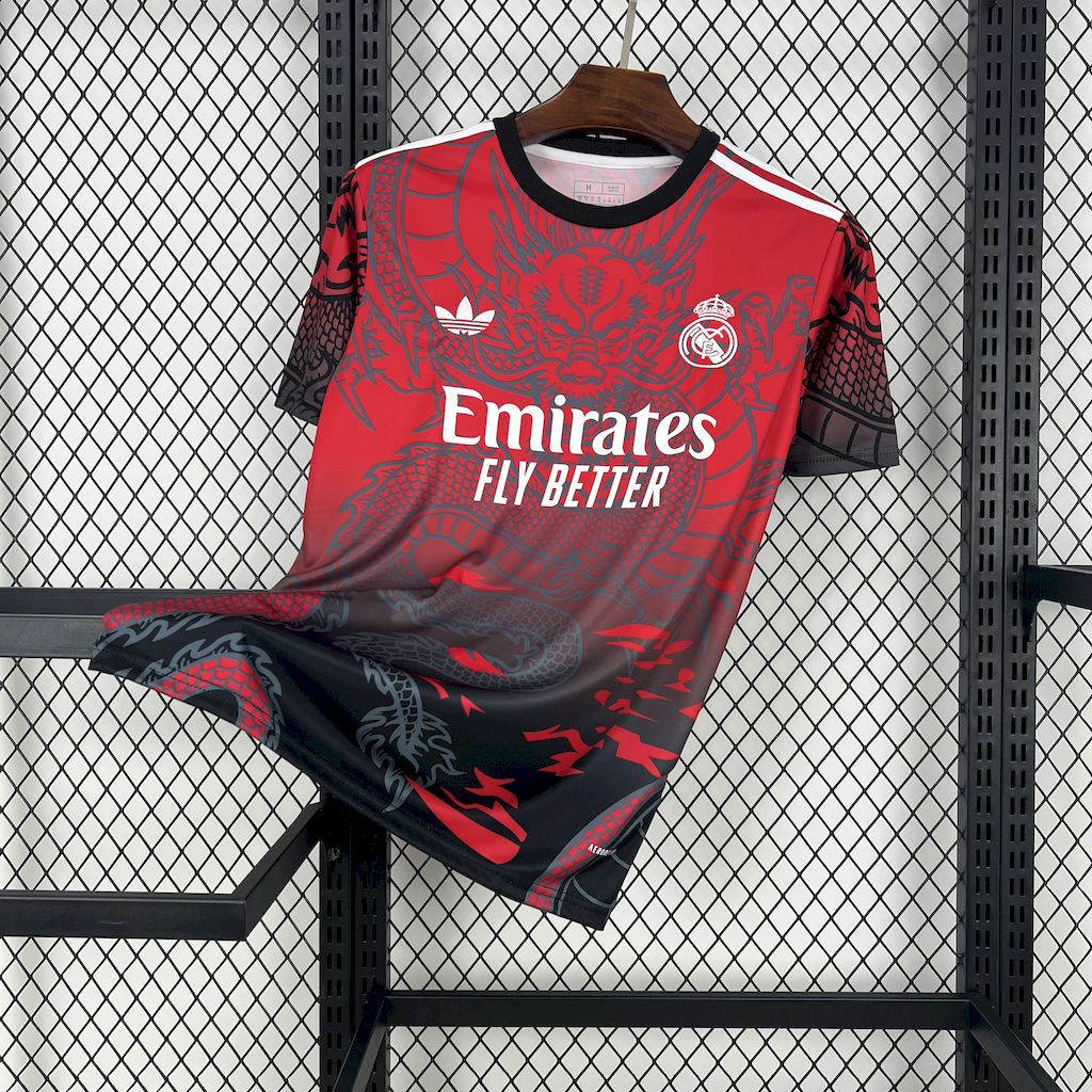 Real Madrid 24-25 Red & Black Dragon Special Edition Jersey - Unitedfutballjersey