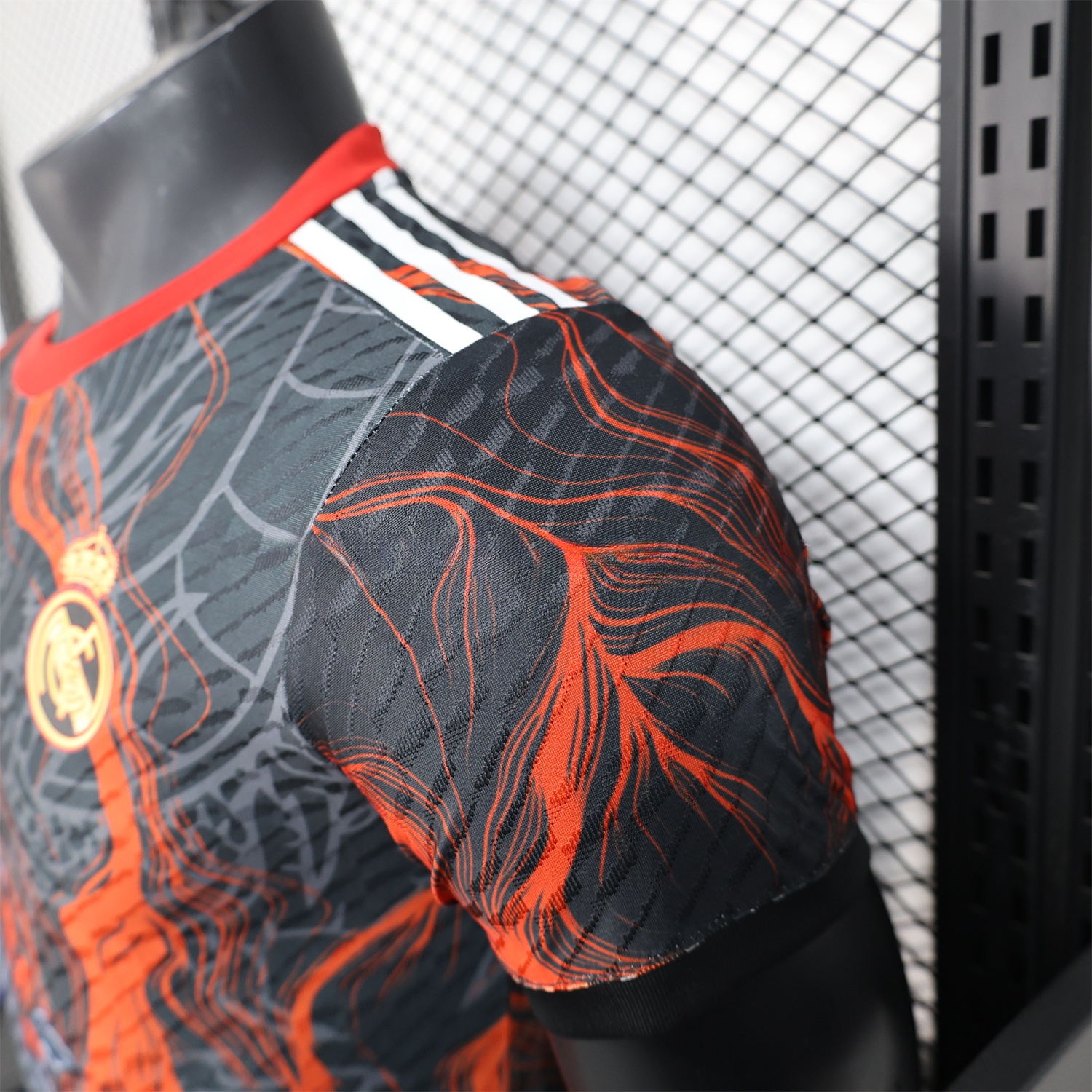 Real Madrid 25-26 Grey Chinese Loong and Red Fire Black Jersey - Player Version - Unitedfutballjersey