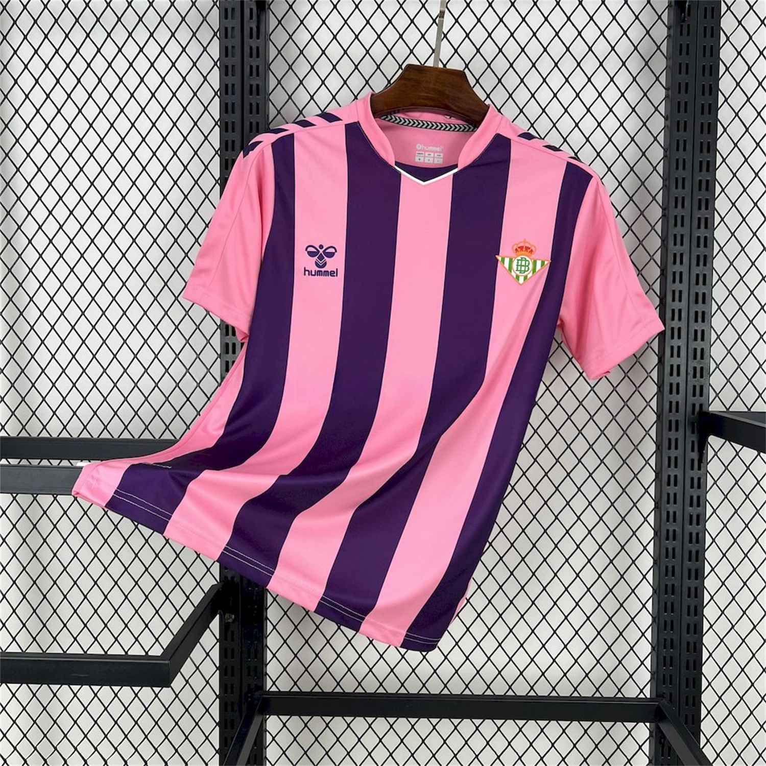 Real Betis 25-26 Pink Purple Stripe Special Edition Jersey - Fans Version - Unitedfutballjersey