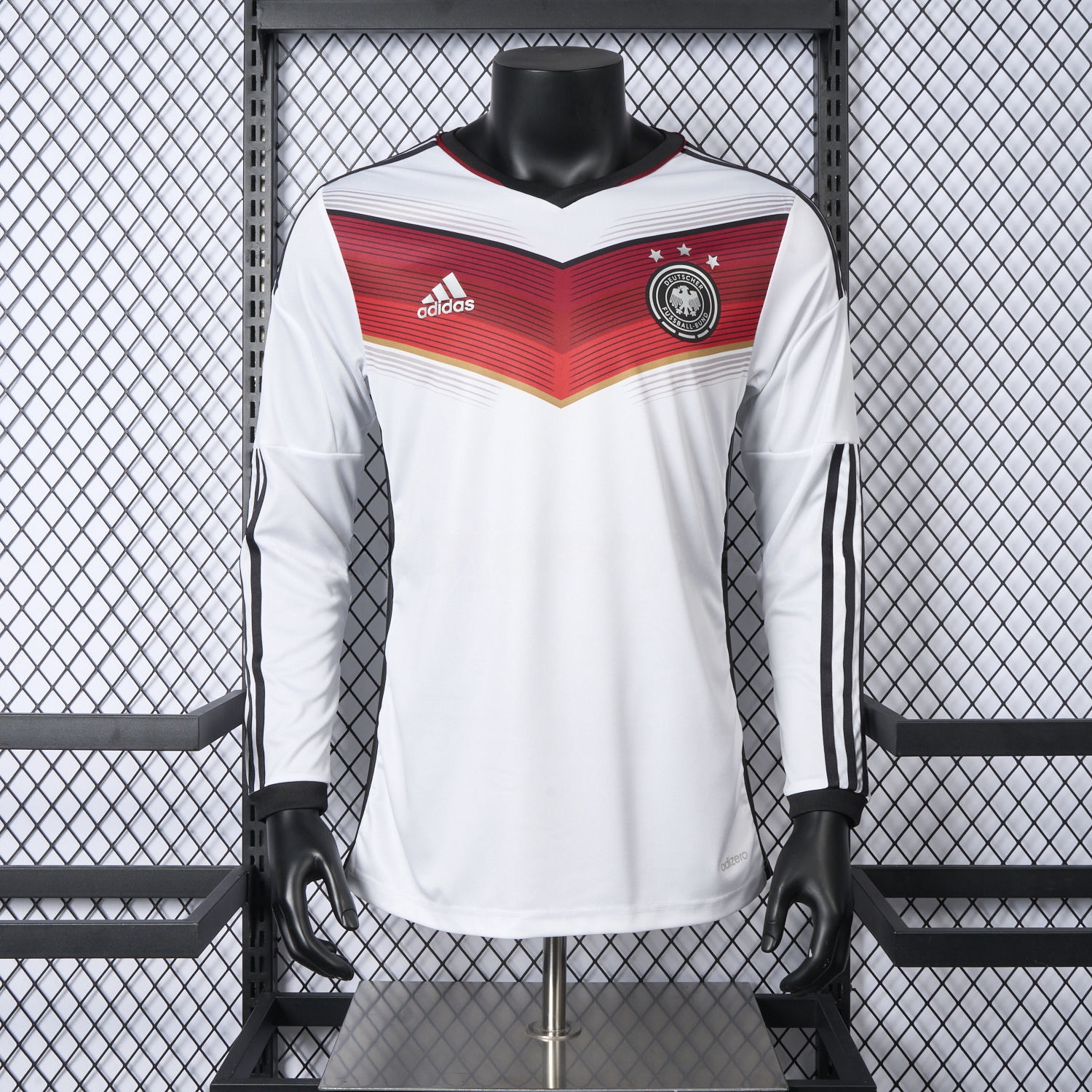 Retro Germany 2014 Home Long Sleeves Jersey - Player Version - Unitedfutballjersey