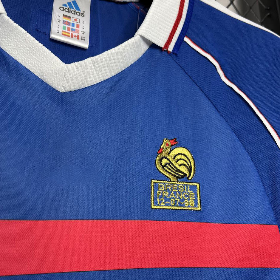 Retro France 1998 Home Stadium Jersey - Unitedfutballjersey