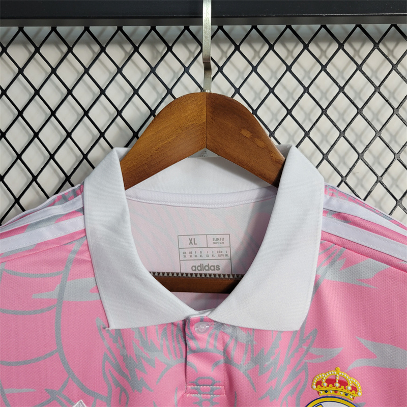 23/24 Real Madrid Dragon Pink Jersey - Fans Version - Unitedfutballjersey