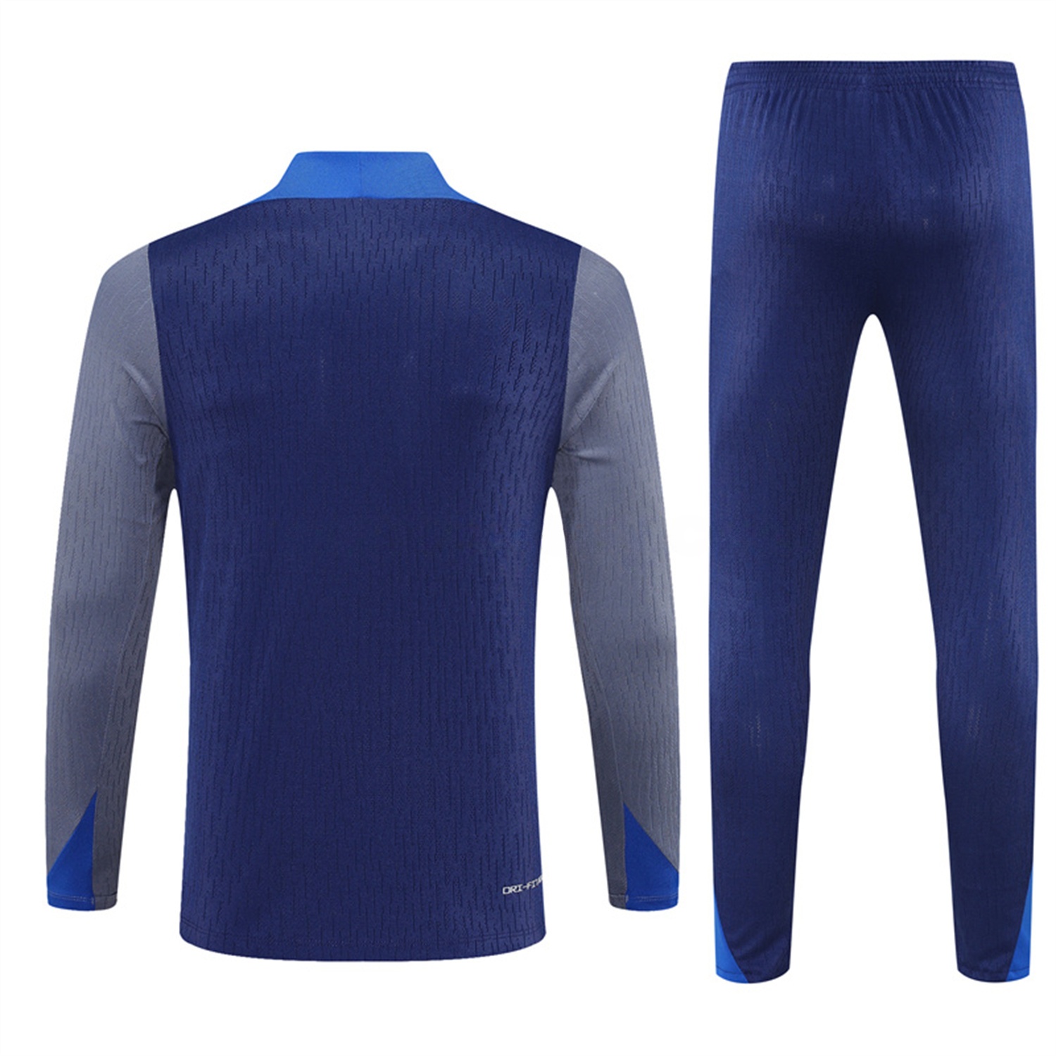 Paris Saint-Germain PSG 25-26 Long Sleeves Training Set - Royal Blue Gray Sleeves Top & Royal Blue Pants - Unitedfutballjersey