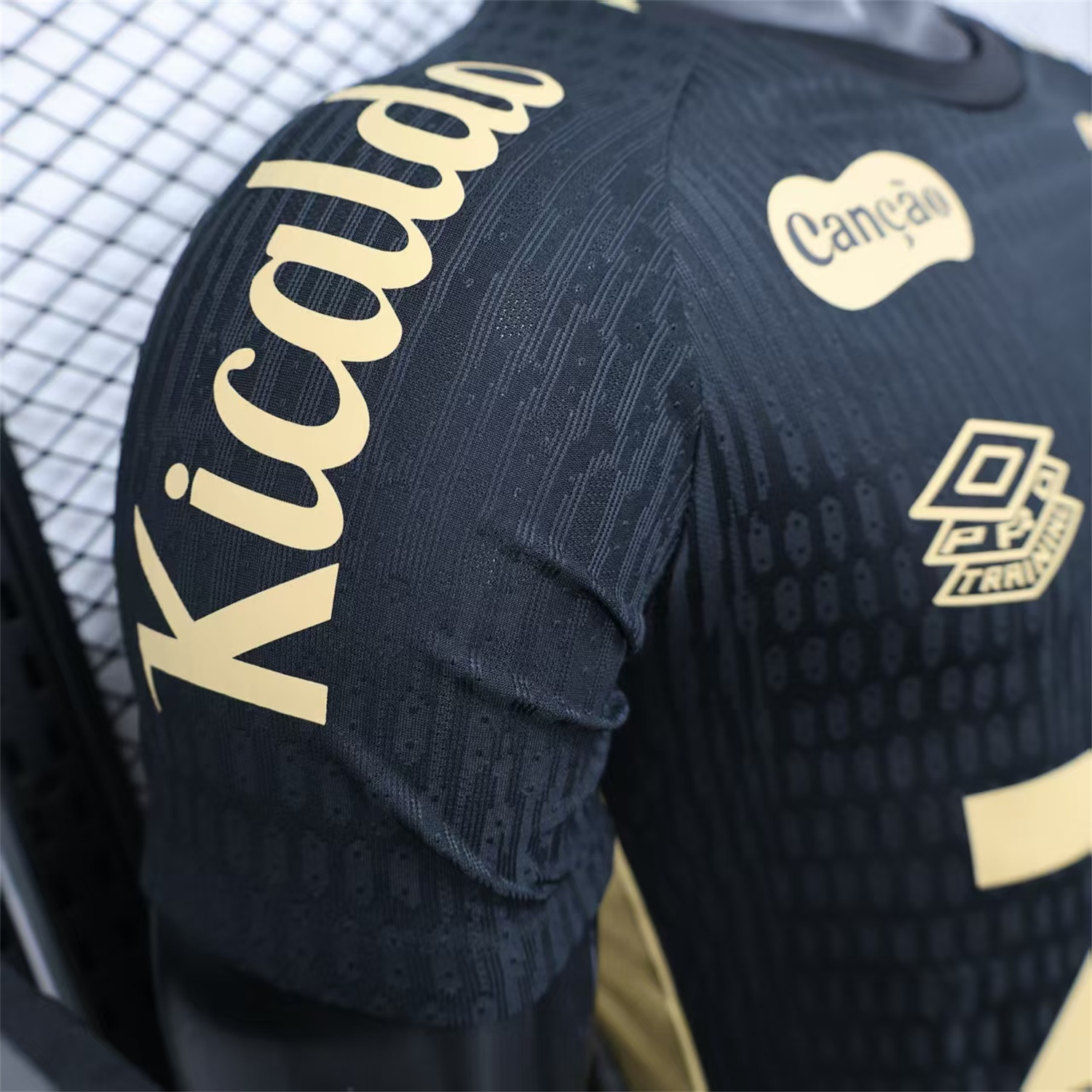 Santos 2025-26 Goalkeeper Black Jersey With Sponsors - Player Version - Unitedfutballjersey