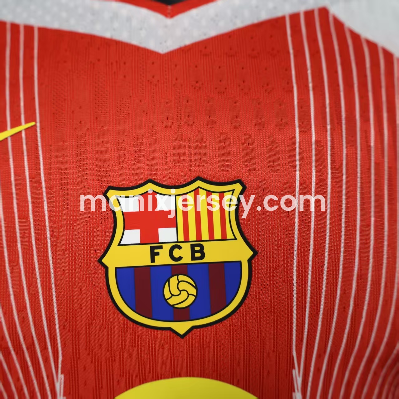 Barcelona 25-26 Red & White Big LOGO Special Jersey - Player Version - Unitedfutballjersey